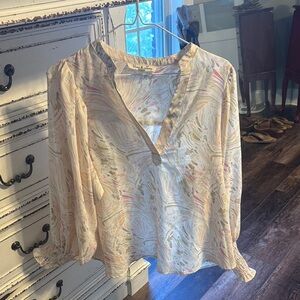 Elegant Cream and Pink Women's Blouse